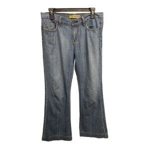 Y2k Vtg Womens Old Navy Flare Jeans Lowrise Regular Inseam 10" Bellbottom Sz 8